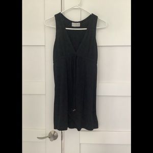J Valdi black cotton bathing suit coverup